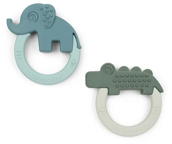 Biteleke 2 stk Deer friends Grønn/Blå