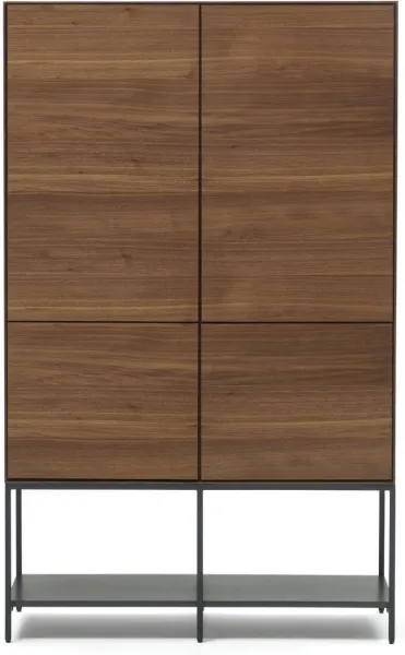 Vedrana, Highboard, mørk natur/svart, H160x97,5x40 cm