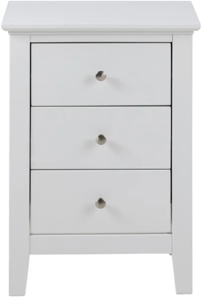 ACT NORDIC Linnea nattbord med 3 skuffer - hvit MDF (45x34)